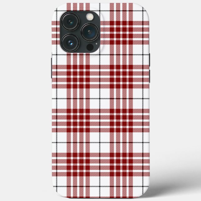 Buchanan tartan red white plaid Case-Mate iPhone case (Back)