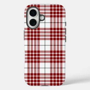 Buchanan tartan red white plaid iPhone 16 case