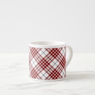 Buchanan tartan red white plaid espresso cup