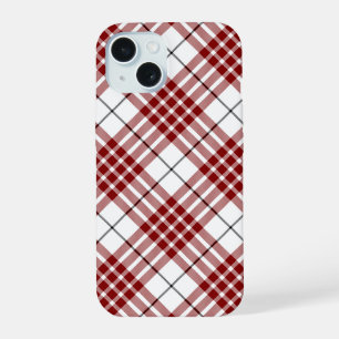 Buchanan tartan red white plaid iPhone 15 case
