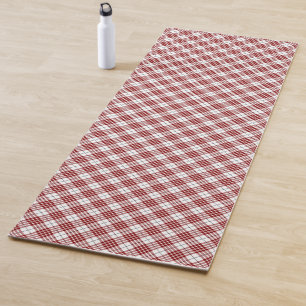 Buchanan tartan red white plaid yoga mat