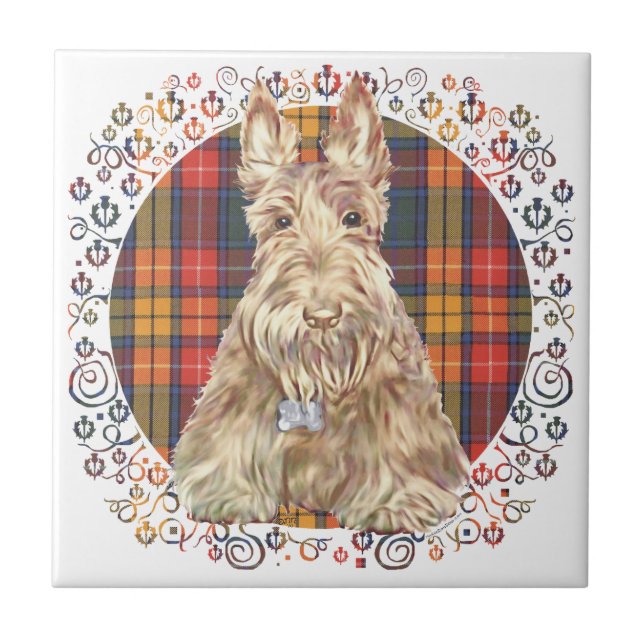 Buchanan Tartan Scottie Tile (Front)