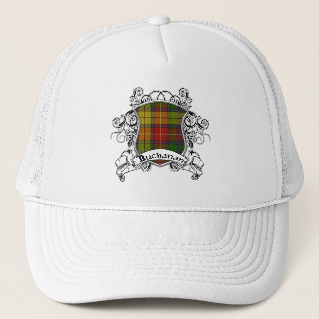 Buchanan Tartan Shield Trucker Hat (Front)