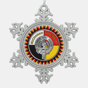 Buchanan - Tuscarora Crest T-Shirt Snowflake Pewter Christmas Ornament