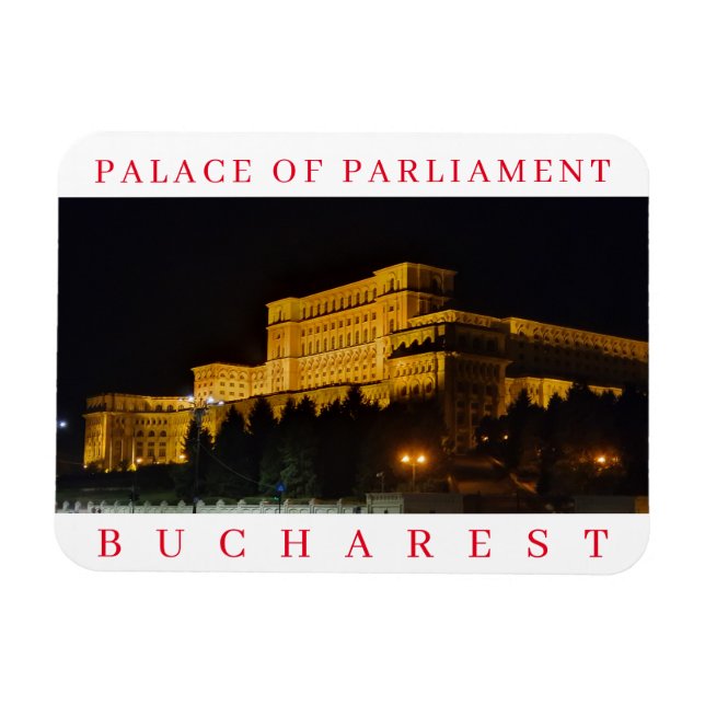 Bucharest Palace of Parliament fridge magnet (Horizontal)