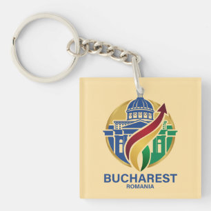 Bucharest Romania Eastern European Key Ring