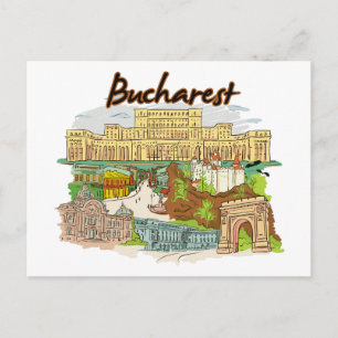 Bucharest, Romania Famous City Postcard