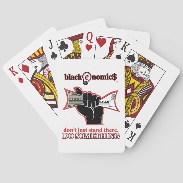 "Buck and Ballot" Playing Cards (White) (Back)