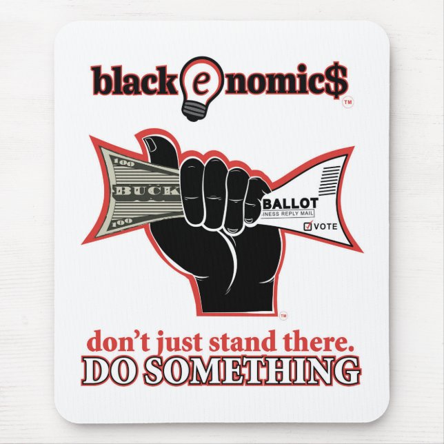 "Buck and Ballot" Standard Mousepad (White) (Front)