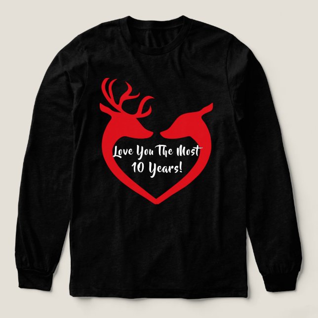 Buck and Doe Love You The Most T-Shirt Tri-Blend Shirt (Design Front)