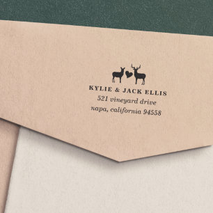 Buck and Doe Return Address Self-inking Stamp