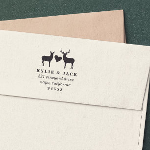 Buck and Doe Return Address Self-inking Stamp