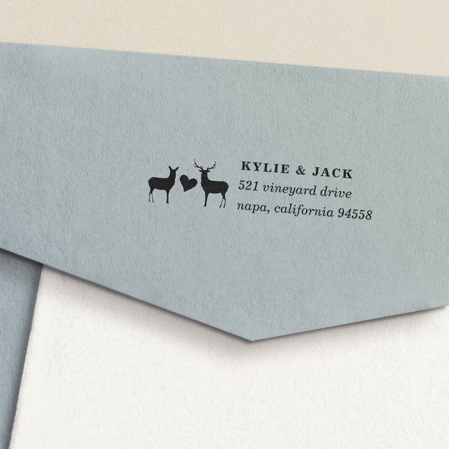 Buck and Doe Return Address Self-inking Stamp (Creator Uploaded)