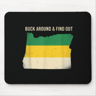 Buck Around Oregon Map Funny Wildlife Adventure Vi Mouse Pad