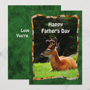 Buck Deer in Forest Glade Father's Day Card