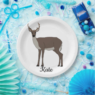 Buck Deer Paper Plate