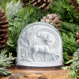 Buck Deer with With Poem Snow Globe