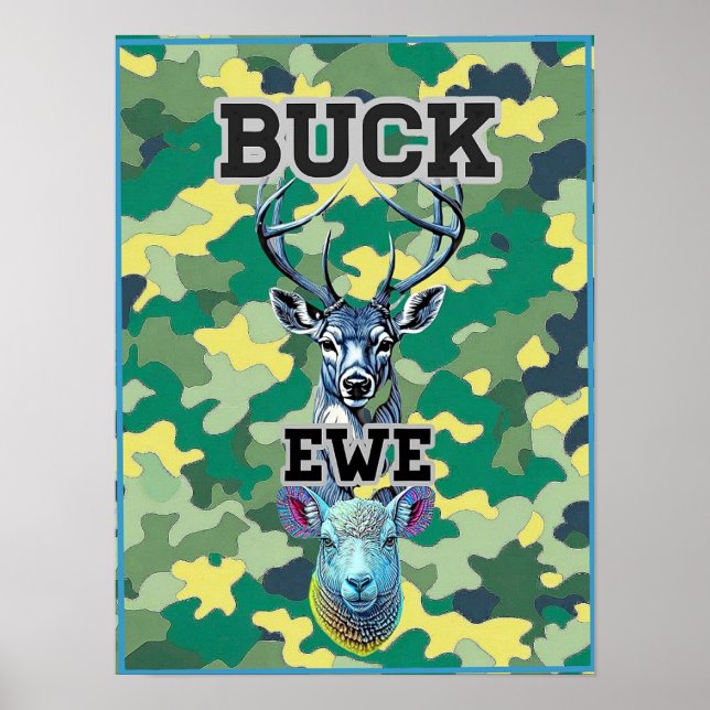 BUCK EWE CAMOUFLAGE POSTER (Front)