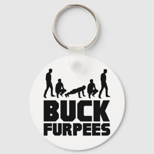 Buck Furpees -- Burpees Fitness Key Ring