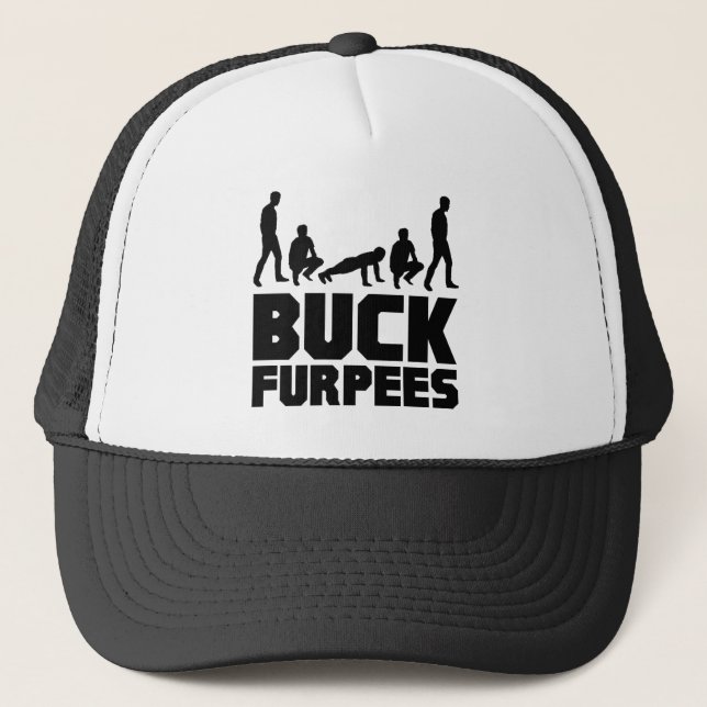 Buck Furpees -- Burpees Fitness Trucker Hat (Front)