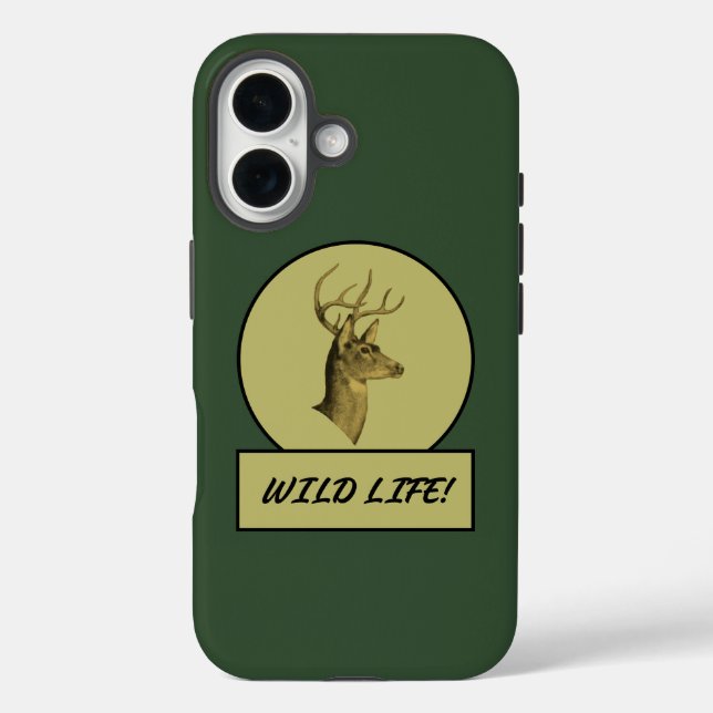 Buck Head Dark Green iPhone Cases (Back)