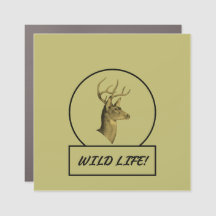 Buck Head Dark Khaki Car/Truck Magnet