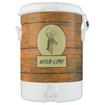 Buck Head Wood Grain Beverage Cooler
