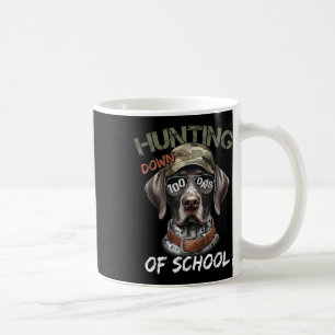 Buck Hunting Down 100 Days Of School Dog 100th Day Coffee Mug
