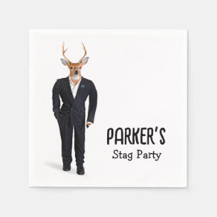 Buck In a Tuxedo for Bachelor Party Napkin