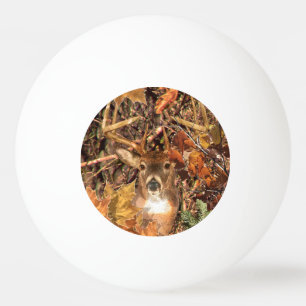 Buck in Fall season scene White Tail Deer Ping Pong Ball