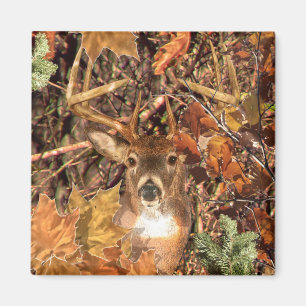 Buck in Hunter Camo White Tail Deer Magnet