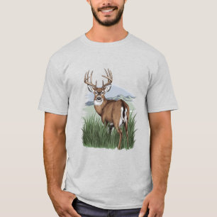 Buck in the Brush, Detailed Buck, Proud Buck T-Shirt