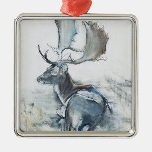 Buck in the Grass 2006 Metal Tree Decoration