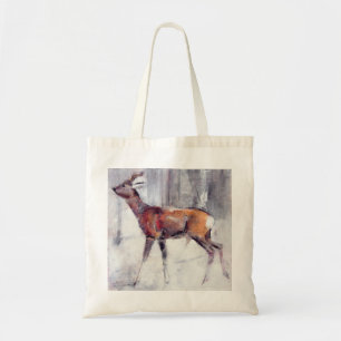 Buck in the snow 2000 tote bag