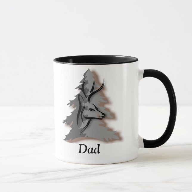 Buck in the Woods Custom Name Mug (Right)