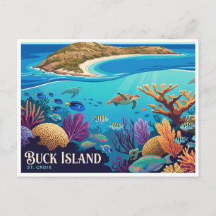Buck Island Reef National Monument Christiansted Postcard