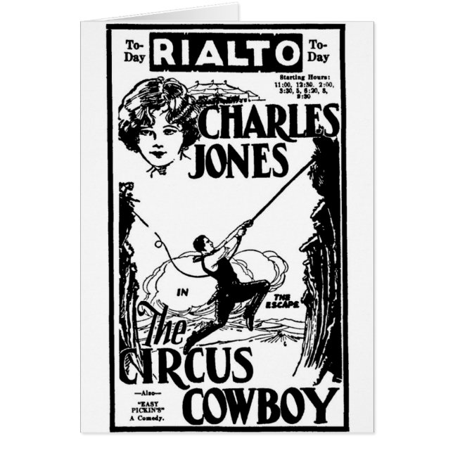 Buck Jones THE CIRCUS COWBOY 1924 (Front)