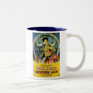 Buck Jones Western Luck movie poster Two-Tone Coffee Mug