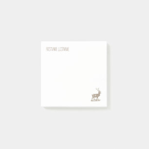 Buck Mule Deer Corner Letterpress Style Post-it Notes