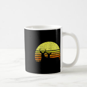 Buck Mule Deer Hunting Dad Vintage Retro Sun Bow H Coffee Mug