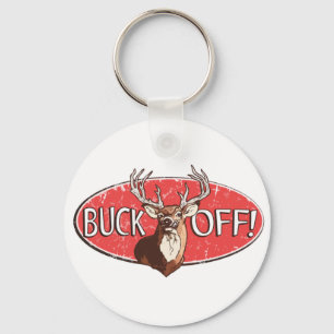 Buck Off by Mudge Studios Key Ring