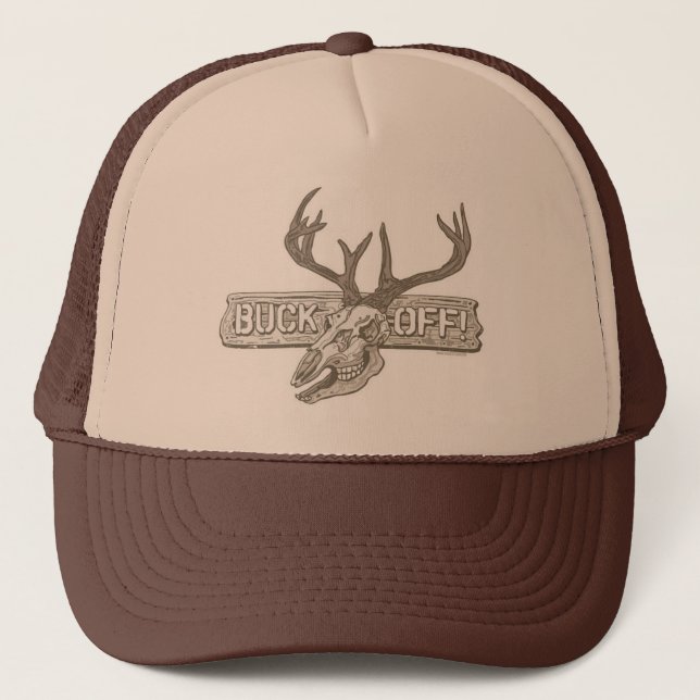 Buck Off by Mudge Studios Trucker Hat (Front)