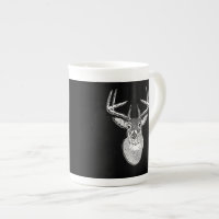 Buck on Black White Tail Deer head