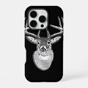 Buck on Black White Tail Deer iPhone 16 Pro Case