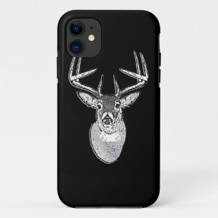 Buck on Bold Black White Tail Deer Case-Mate iPhone Case