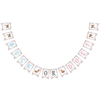 Buck or Doe? Baby Shower Reveal Bunting