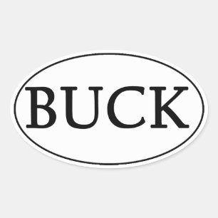 BUCK Oval Logo Sticker