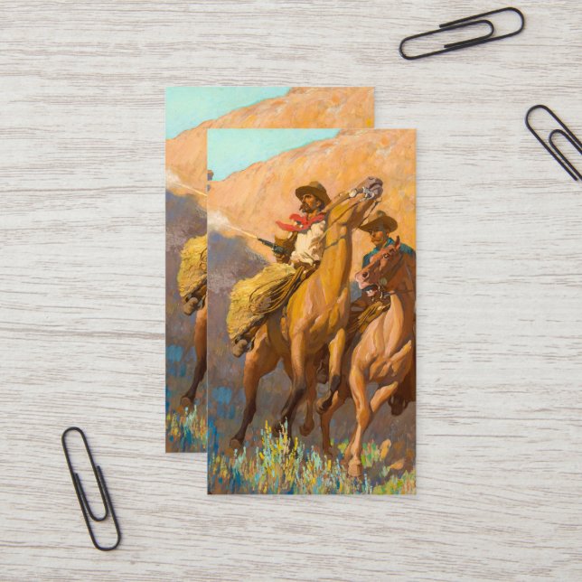 Buck Peters, Ranchman by Maynard Dixon Business Card (Front/Back In Situ)