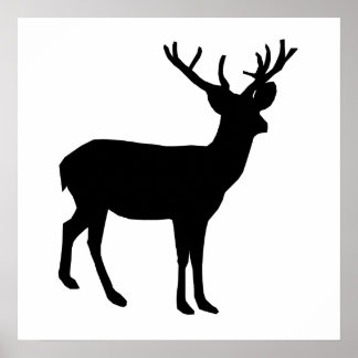 Buck Silhouette Poster
