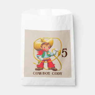 Buckaroo Cowboy Boy's Birthday Name & Age Favour Bags